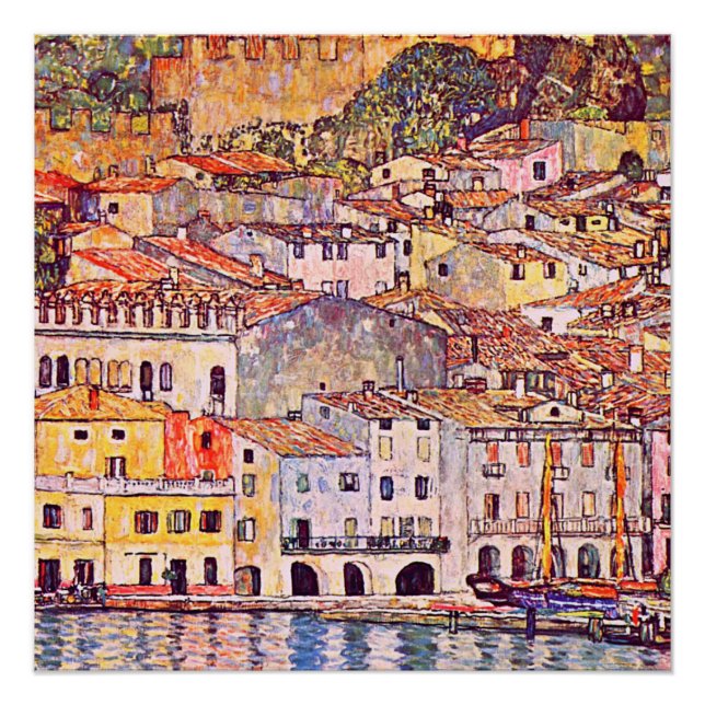 Gustav Klimt . Malcesine am Gardasee painting   Poster (Front)