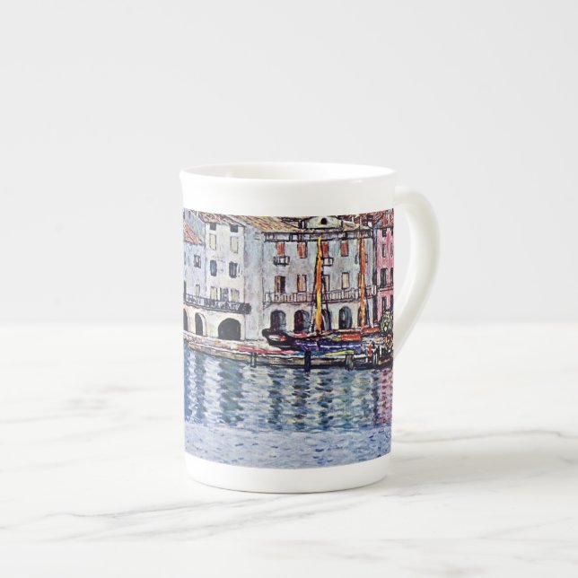 Gustav Klimt - Malcesine at Lake Garda Italy Bone China Mug (Front Right)