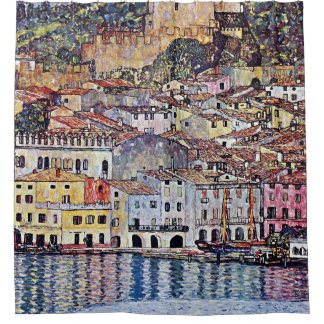 Gustav Klimt - Malcesine at Lake Garda Italy Shower Curtain