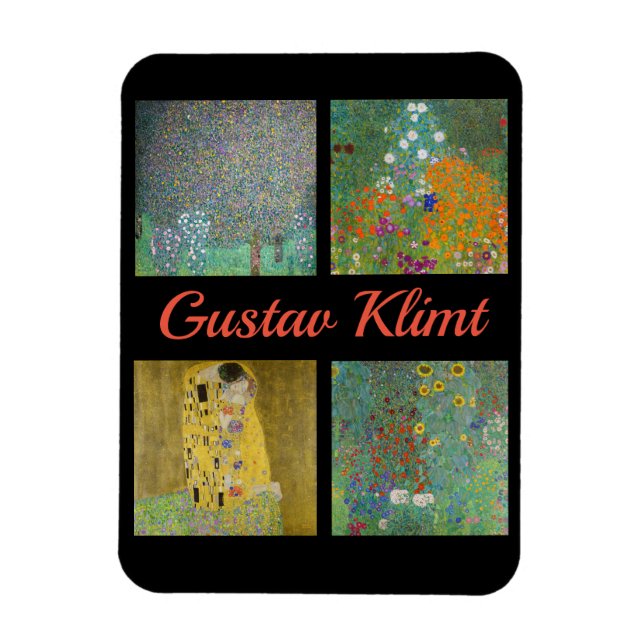 Gustav Klimt Masterpieces Patchwork Magnet (Vertical)