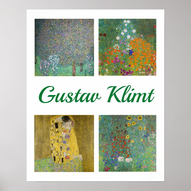 Gustav Klimt Masterpieces Patchwork Poster (Front)
