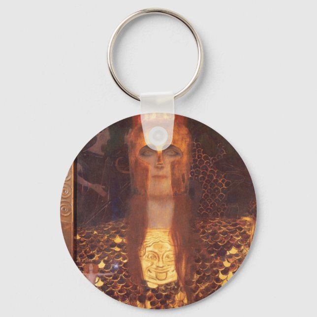 Gustav Klimt Minerva Pallas Athena Key Chain (Front)