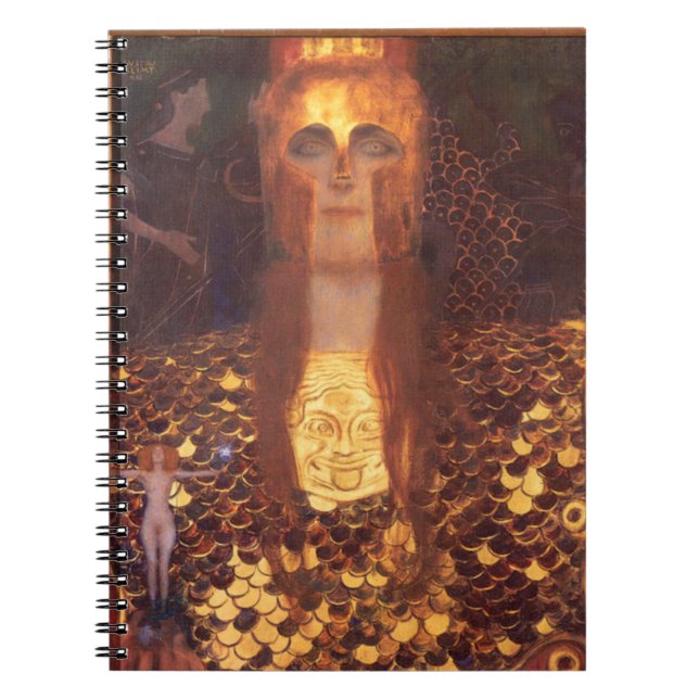 Gustav Klimt Minerva Pallas Athena Notebook (Front)