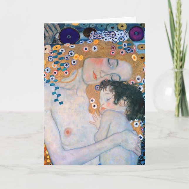 Gustav Klimt - Mother and Child Card (Front)