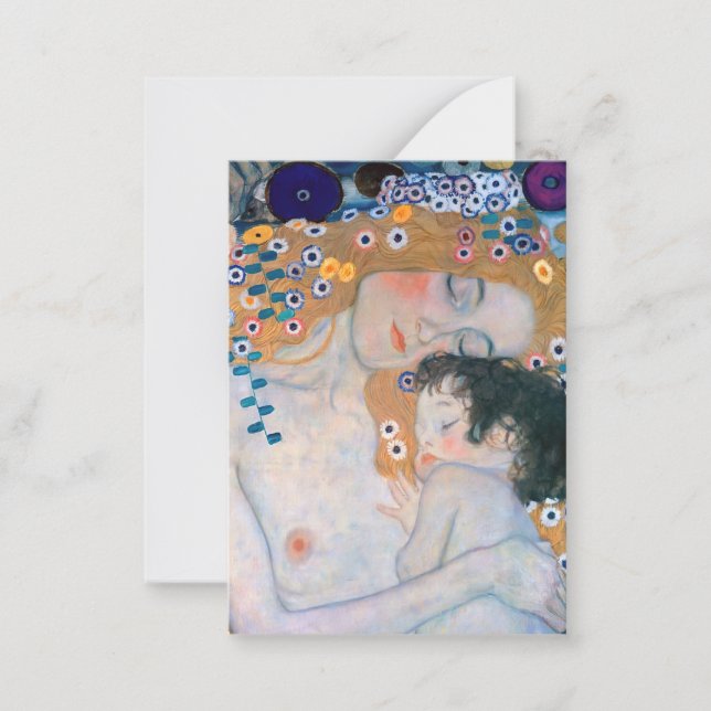 Gustav Klimt - Mother and Child Card (Front)
