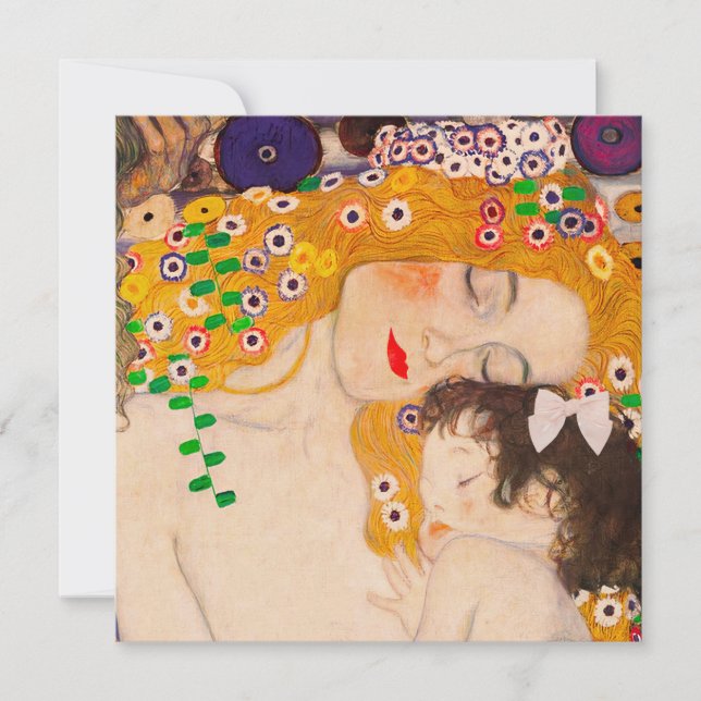 Gustav Klimt - Mother and Child Invitation (Front)