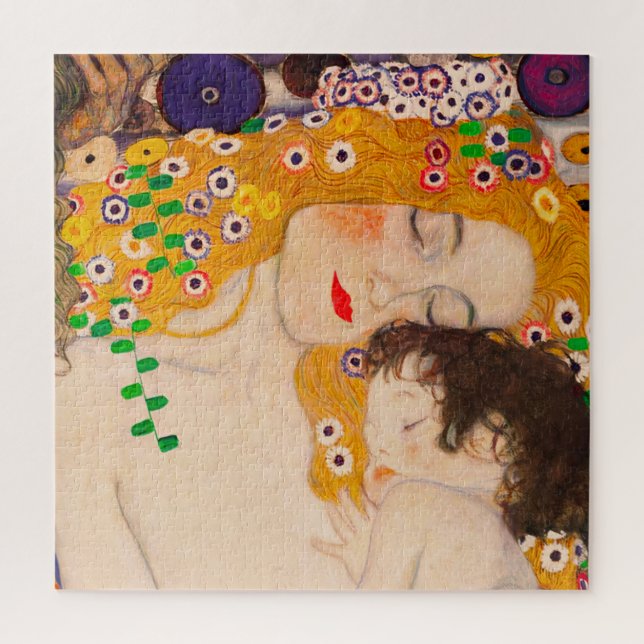 Gustav Klimt - Mother and Child Jigsaw Puzzle (Vertical)