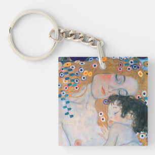 Gustav Klimt - Mother and Child Key Ring
