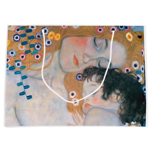 Gustav Klimt - Mother and Child Large Gift Bag (Front)