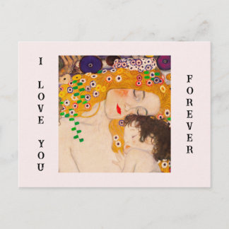 Gustav Klimt - Mother and Child Postcard