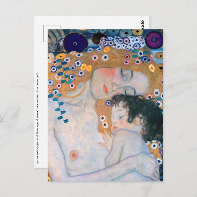 Gustav Klimt - Mother and Child Postcard (Front/Back)
