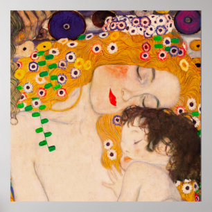 Gustav Klimt - Mother and Child Poster