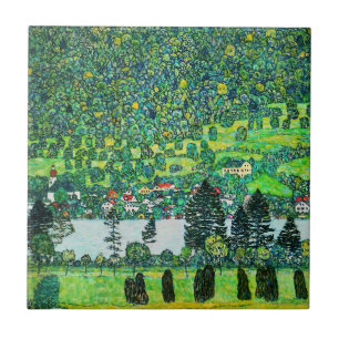 Gustav Klimt - Mountain Slope at Unterach Ceramic Tile