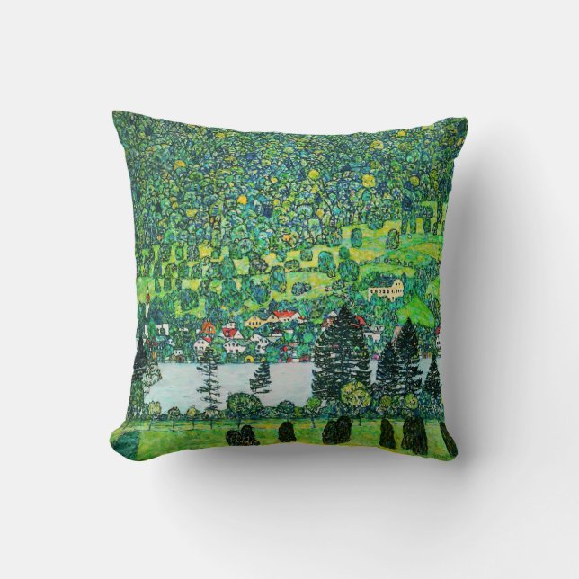 Gustav Klimt - Mountain Slope at Unterach Cushion (Front)