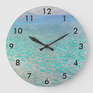 Gustav Klimt - On Lake Attersee Large Clock