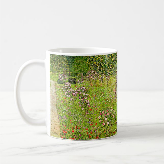 Gustav Klimt Orchard with Roses Coffee Mug (Left)