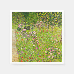 Gustav Klimt Orchard with Roses Napkin