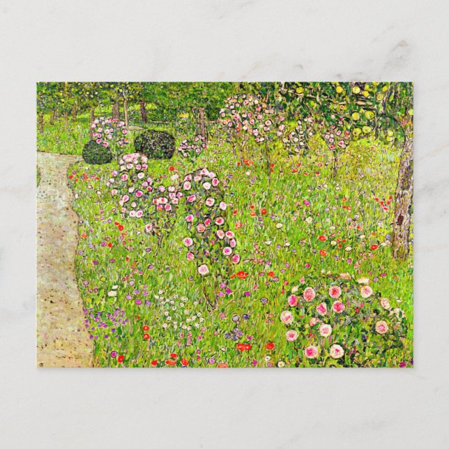 Gustav Klimt Orchard with Roses Postcard (Front)