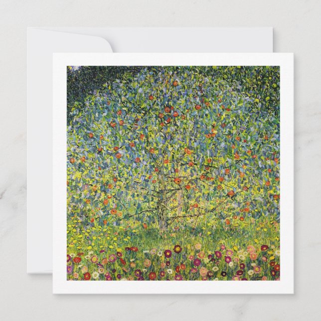 Gustav Klimt painting art nouveau The Apple Tree Announcement (Front)