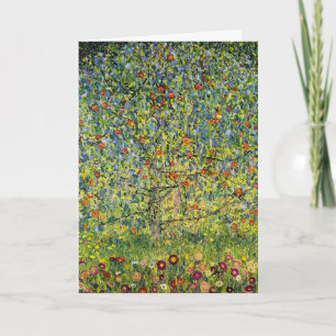 Gustav Klimt painting art nouveau The Apple Tree Card