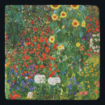 Gustav Klimt painting, Farm Garden with Sunflowers Trivet<br><div class="desc">Farm Garden with Sunflowers,  popular painting by Gustav Klimt</div>