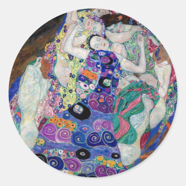 Gustav Klimt Painting The Virgin Classic Round Sticker (Front)