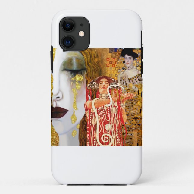 Gustav Klimt, paintings Collage, Combined art  Case-Mate iPhone Case (Back)