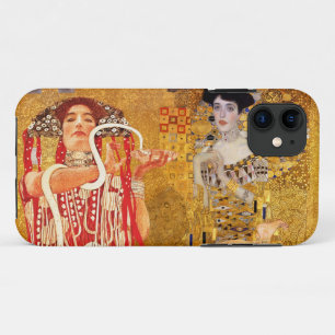 Gustav Klimt, paintings Collage, Combined art iPhone 11 Case