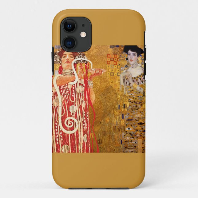 Gustav Klimt, paintings Collage, Combined art Case-Mate iPhone Case (Back)