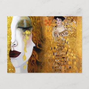 Gustav Klimt, paintings Collage, Combined art Postcard