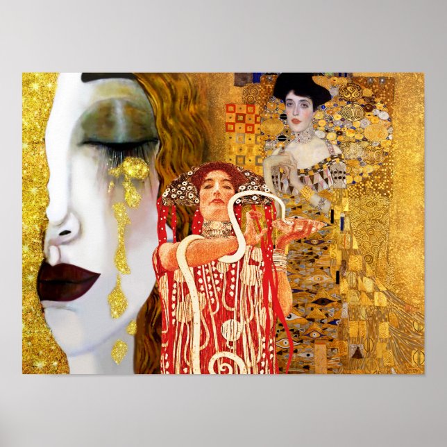Gustav Klimt, paintings Collage, Combined art  Poster (Front)
