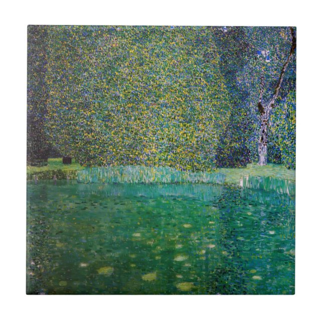 Gustav Klimt - Park of Schloss Kammer am Attersee Ceramic Tile (Front)