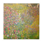 Gustav Klimt Pink Flowers Tile<br><div class="desc">Gustav Klimt Pink Flowers tile. Oil on canvas from 1900. One of Klimt’s most beautiful landscape paintings, Pink Flower Garden or Italian Horticultural Landscape features a sprawling garden in bloom in Klimt’s unique blend of impressionist, expressionist and art nouveau mannerisms. The work is a beautiful flower painting that makes a...</div>