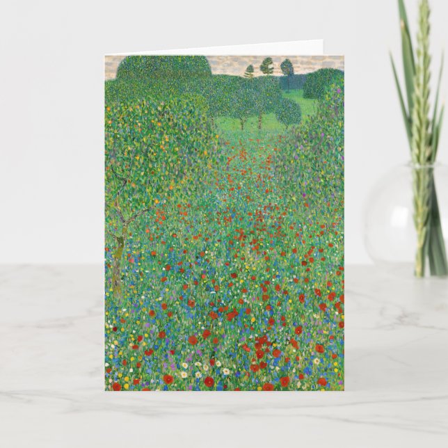 Gustav Klimt - Poppy Field Card (Front)