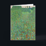 Gustav Klimt - Poppy Field Card<br><div class="desc">Poppy Field / Field of Poppies - Gustav Klimt,  Oil on Canvas,  1907</div>