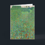Gustav Klimt - Poppy Field Card<br><div class="desc">Poppy Field / Field of Poppies - Gustav Klimt,  Oil on Canvas,  1907</div>