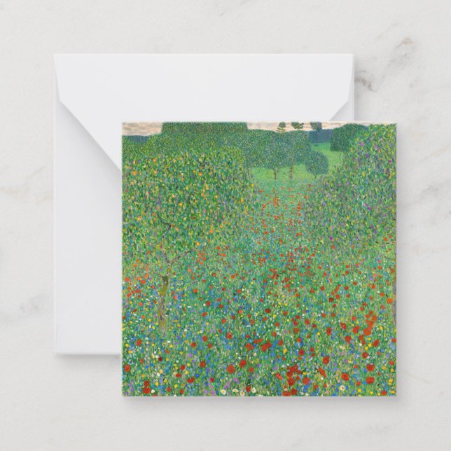 Gustav Klimt - Poppy Field Card (Front)