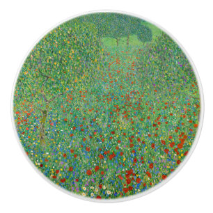 Gustav Klimt - Poppy Field Ceramic Knob