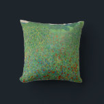 Gustav Klimt - Poppy Field Cushion<br><div class="desc">Poppy Field / Field of Poppies - Gustav Klimt,  Oil on Canvas,  1907</div>