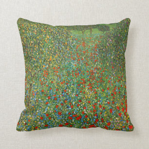 Gustav Klimt Poppy Field Cushion