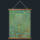 Gustav Klimt - Poppy Field Hanging Tapestry<br><div class="desc">Poppy Field / Field of Poppies - Gustav Klimt,  Oil on Canvas,  1907</div>
