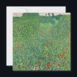 Gustav Klimt - Poppy Field Invitation<br><div class="desc">Poppy Field / Field of Poppies - Gustav Klimt,  Oil on Canvas,  1907</div>
