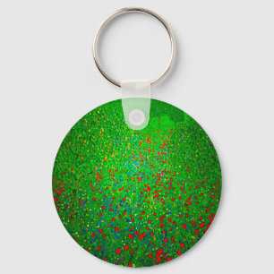 Gustav Klimt Poppy Field Key Ring