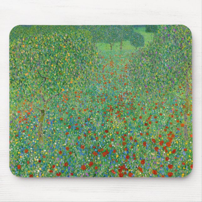 Gustav Klimt - Poppy Field Mouse Pad (Front)
