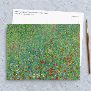 Gustav Klimt - Poppy Field Postcard