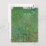 Gustav Klimt - Poppy Field Postcard<br><div class="desc">Poppy Field / Field of Poppies - Gustav Klimt,  Oil on Canvas,  1907</div>