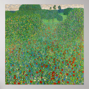 Gustav Klimt - Poppy Field Poster
