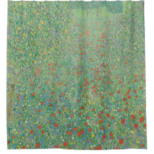 Gustav Klimt Poppy Field Shower Curtain