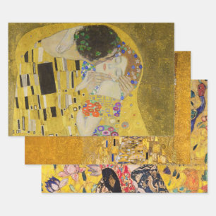 Gustav Klimt - Portrait Masterpieces Selection Wrapping Paper Sheet