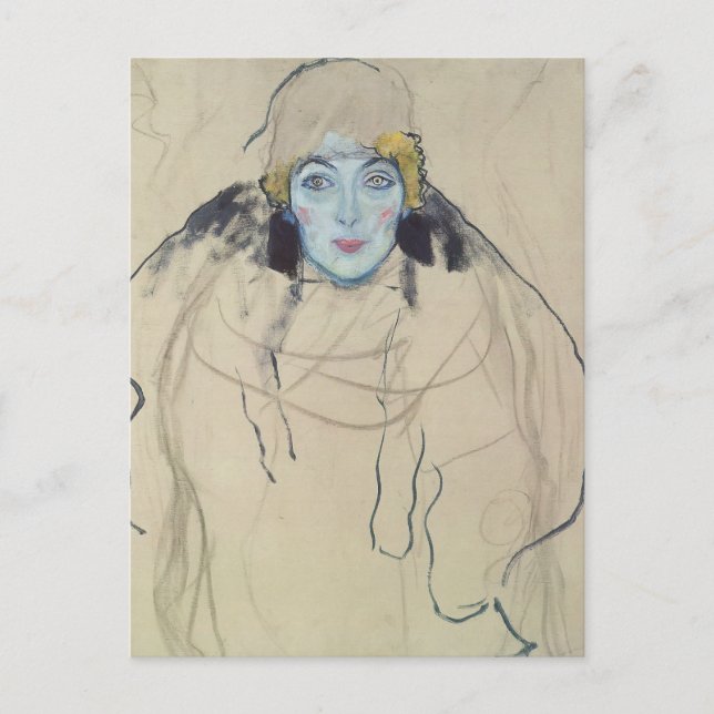 Gustav Klimt- Portrait of a Lady (unfinished) Postcard (Front)